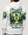 I'M HIDING FROM STUPID PEOPLE BIGFOOT ALL OVER PRINT - TLTW0511243