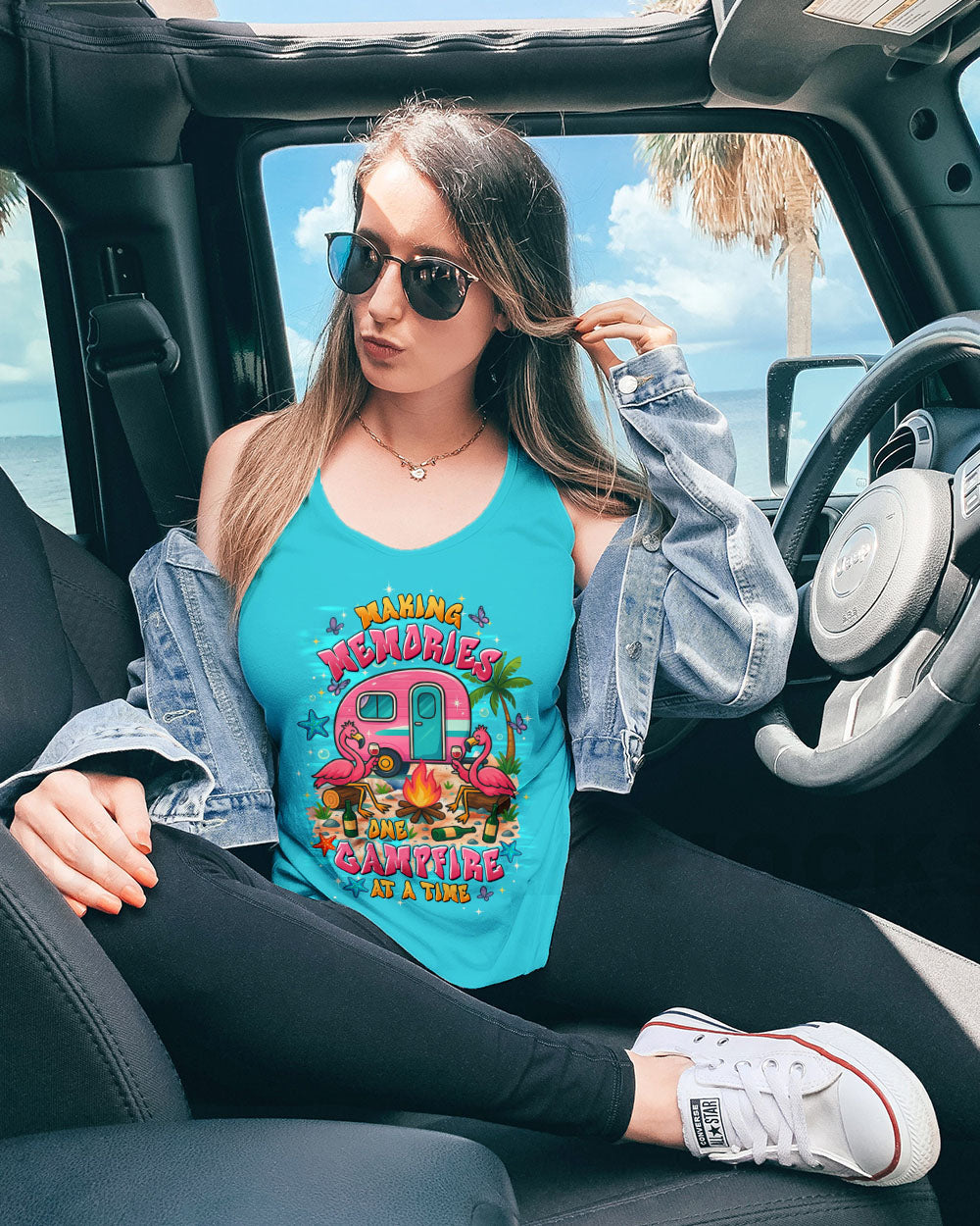 MAKING MEMORIES ONE CAMPFIRE AT A TIME FLAMINGO ALL OVER PRINT - TLTW0609252