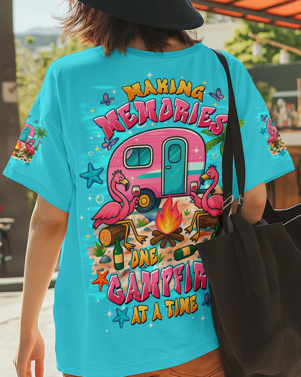 MAKING MEMORIES ONE CAMPFIRE AT A TIME FLAMINGO ALL OVER PRINT - TLTW0609252