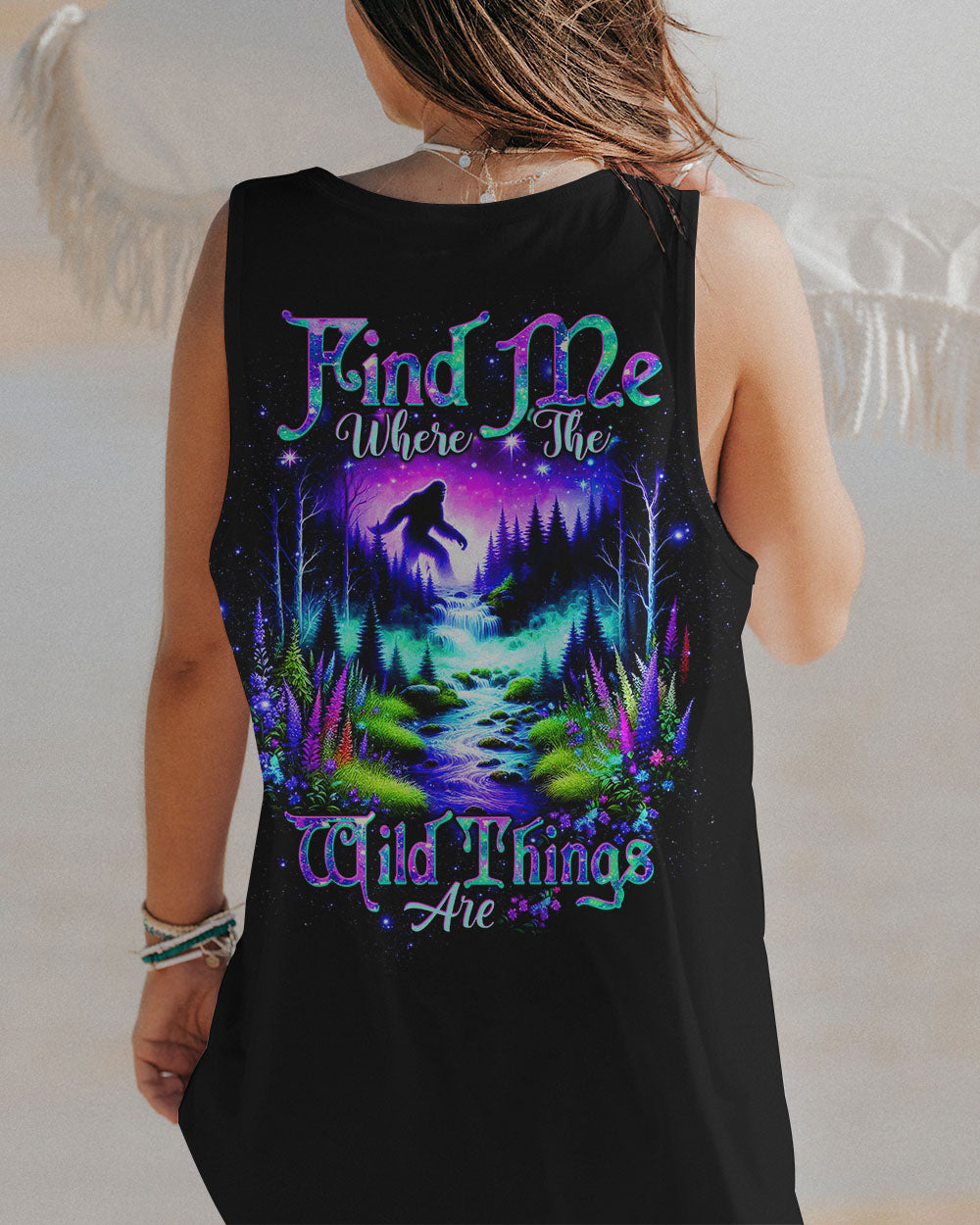 FIND ME WHERE THE WILD THINGS ARE BIGFOOT ALL OVER PRINT - TLTW0611243