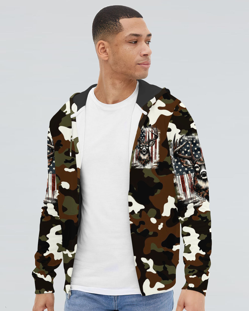 THE CLOSER I GET TO NATURE DEER CAMO ALL OVER PRINT - TYTM0811241