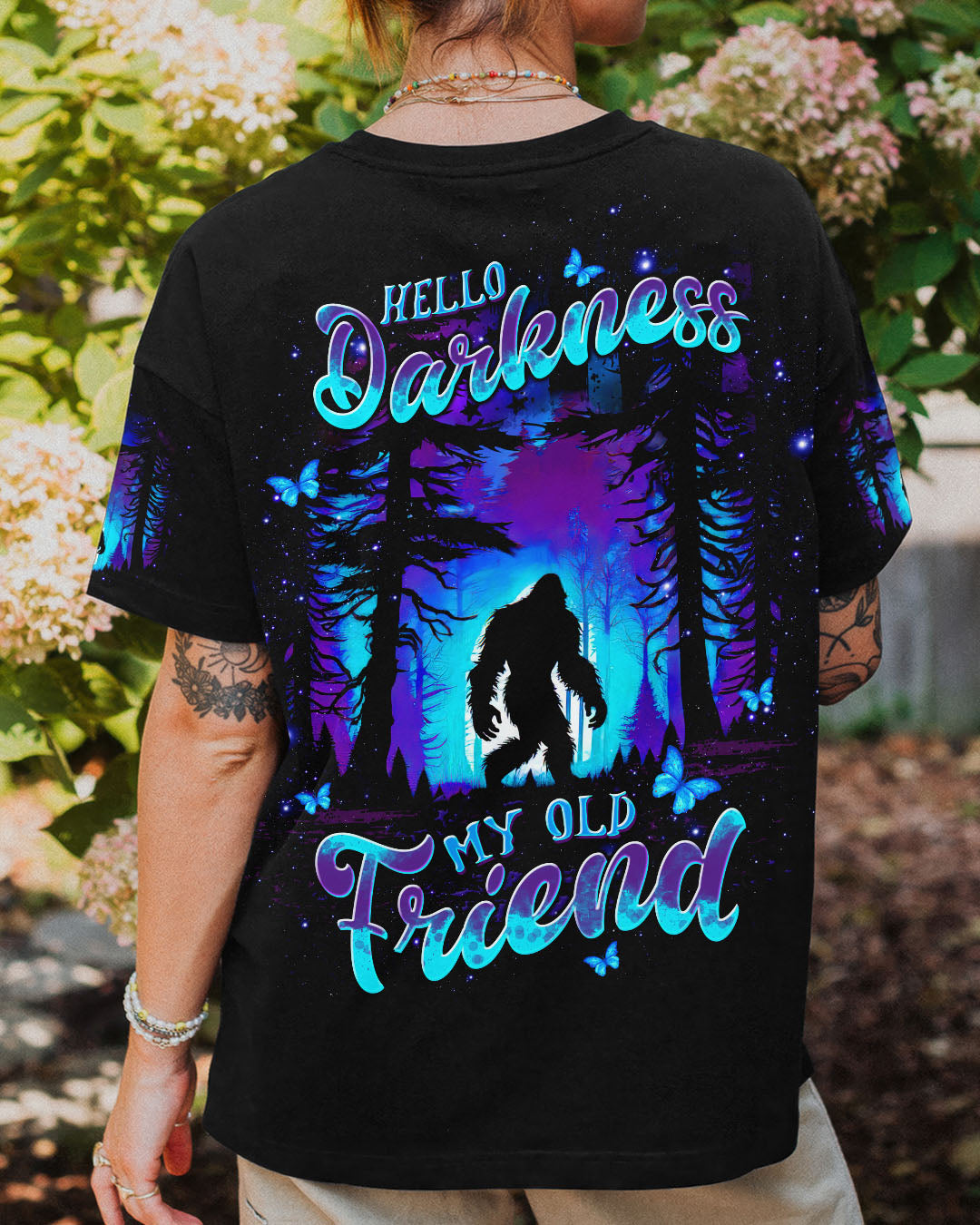 HELLO DARKNESS MY OLD FRIEND BIGFOOT ALL OVER PRINT - TLTW0711254