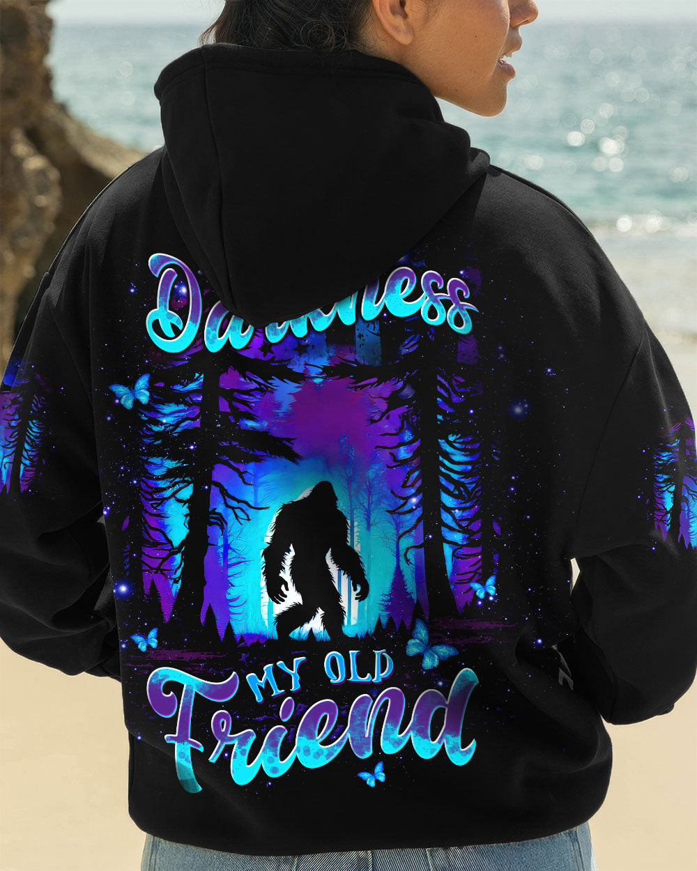 HELLO DARKNESS MY OLD FRIEND BIGFOOT ALL OVER PRINT - TLTW0711254