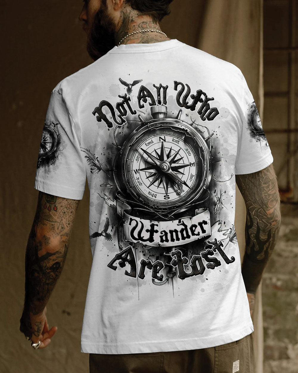 NOT ALL WHO WANDER ARE LOST COMPASS ALL OVER PRINT - TLTW0910252