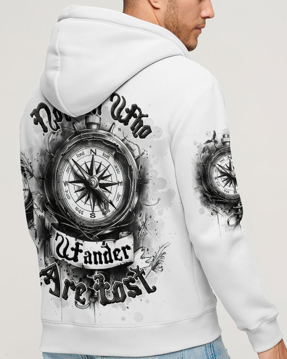 NOT ALL WHO WANDER ARE LOST COMPASS ALL OVER PRINT - TLTW0910252