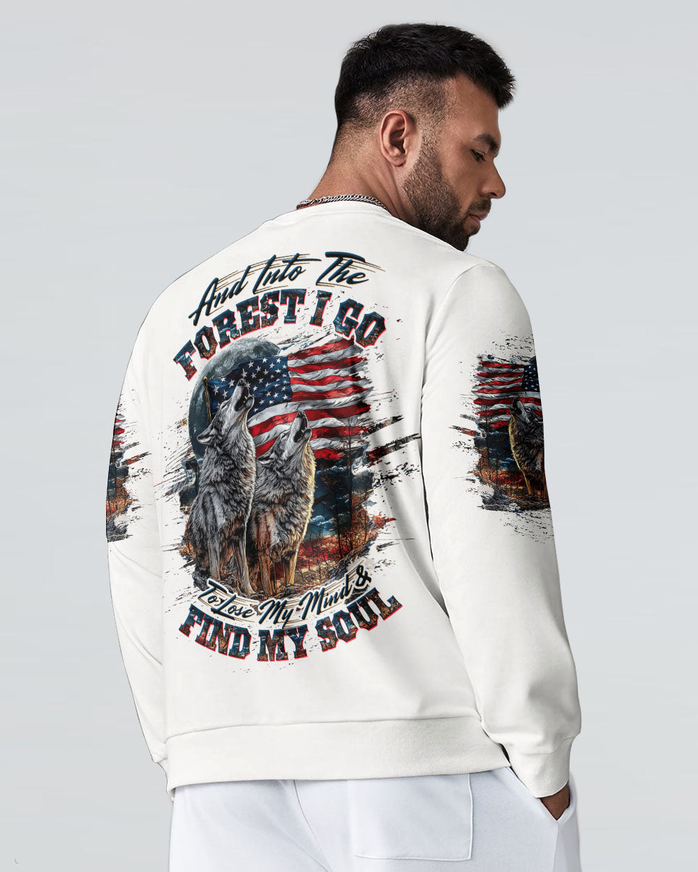 AND INTO THE FOREST I GO WOLF ALL OVER PRINT - TLTW1007252