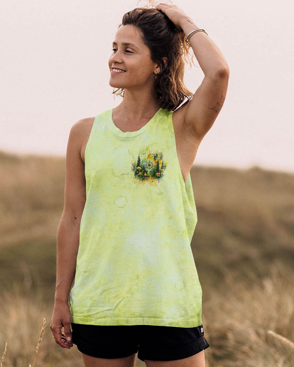 THE CLOSER I GET TO NATURE COMPASS ALL OVER PRINT - TLTW1008243