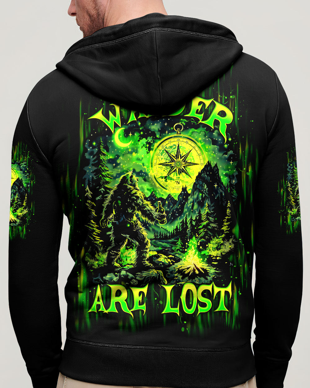 NOT ALL WHO WANDER ARE LOST BIGFOOT COMPASS ALL OVER PRINT -  TLTW1102253