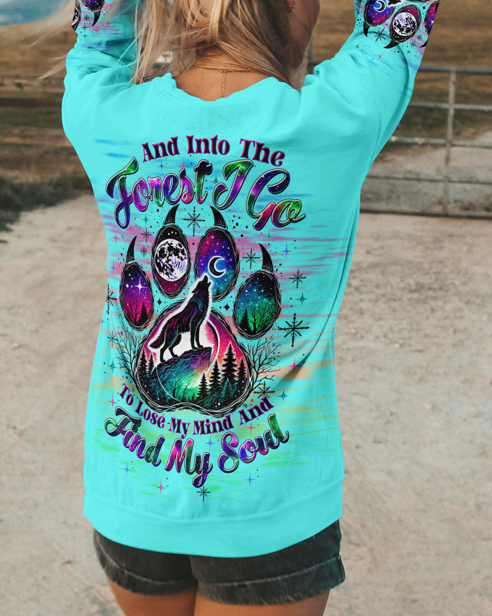 AND INTO THE FOREST I GO WOLF ALL OVER PRINT  - TLTW1104254