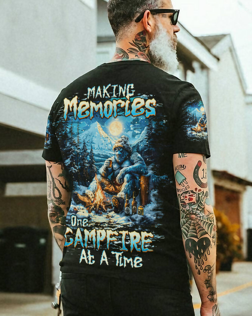 MAKING MEMORIES ONE CAMPFIRE AT A TIME BIGFOOT ALL OVER PRINT  - TLTW1210244