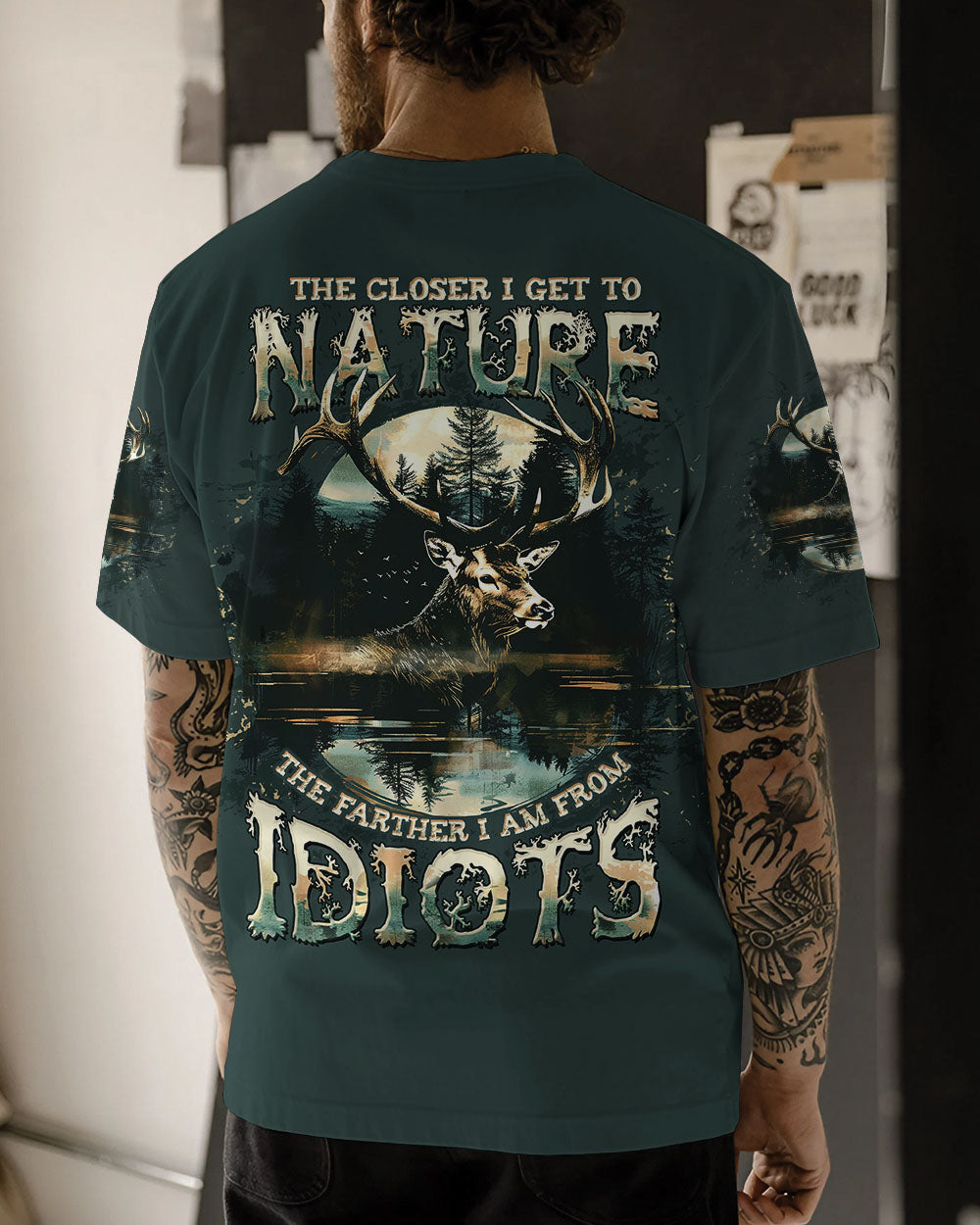 THE CLOSER I GET TO NATURE DEER HUNTING ALL OVER PRINT -  TLTW1211243