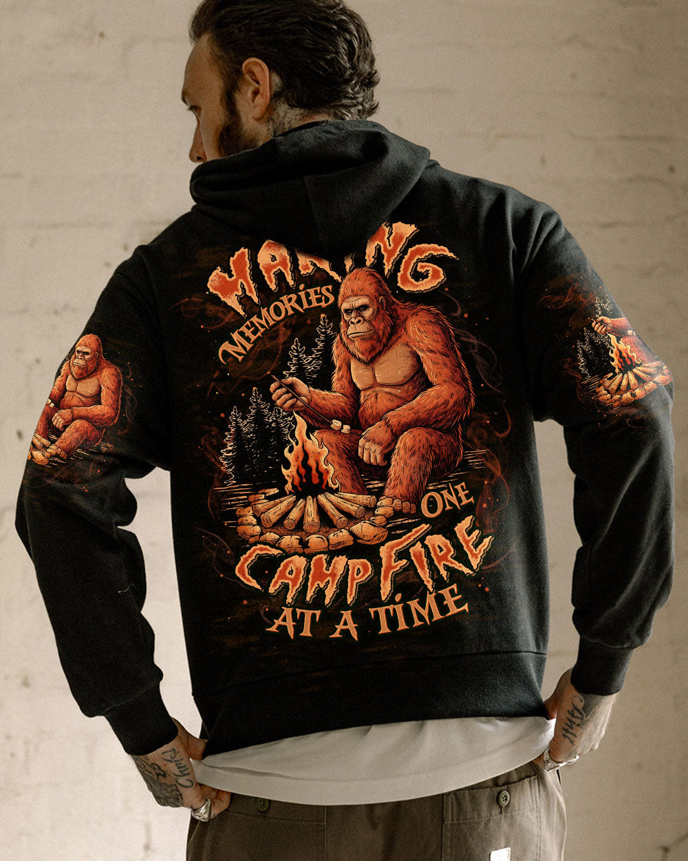 MAKING MEMORIES ONE CAMPFIRE AT A TIME BIGFOOT ALL OVER PRINT - TLTW1211252