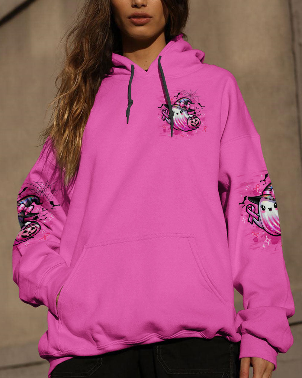 IN OCTOBER WE WEAR PINK BOO BREAST CANCER AWARENESS HALLOWEEN ALL OVER PRINT - TLTW1308251