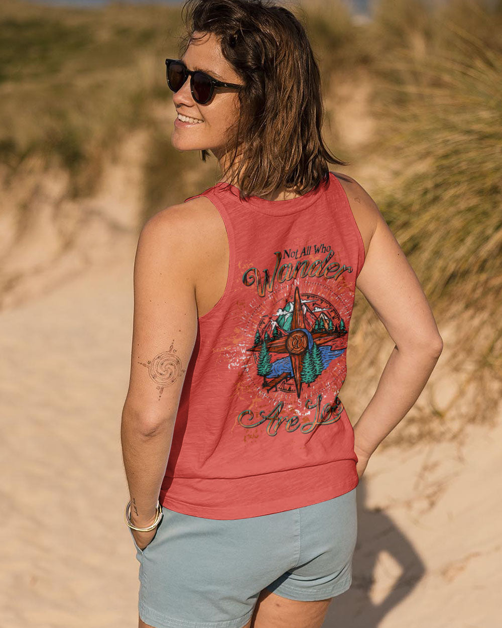 NOT ALL WHO WANDER ARE LOST COMPASS ALL OVER PRINT - TLTW1408244