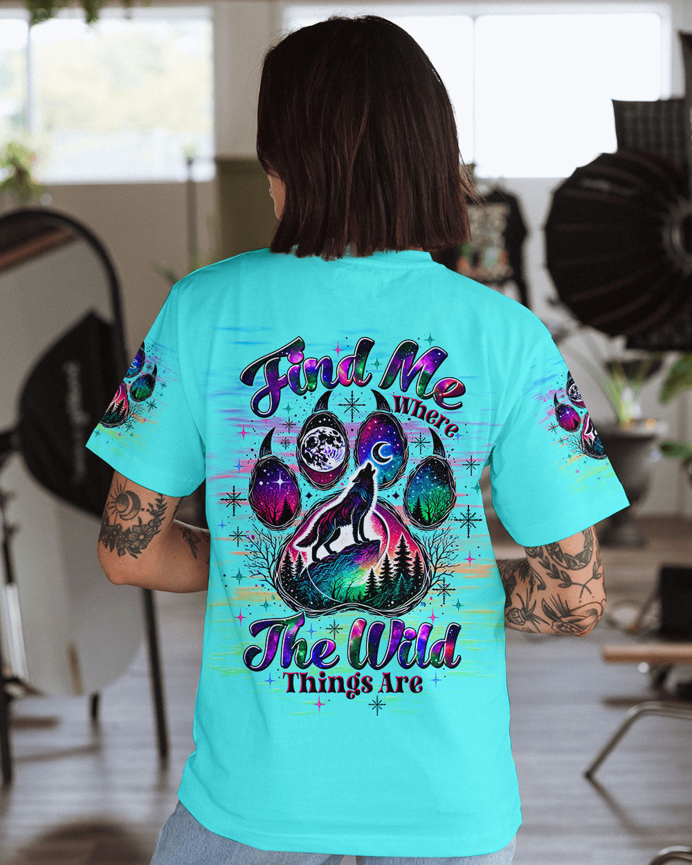  FIND ME WHERE THE WILD THINGS ARE WOLF ALL OVER PRINT  - TLTW1511245