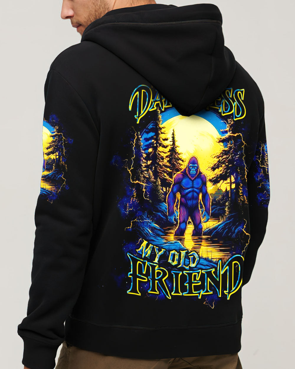 HELLO DARKNESS MY OLD FRIEND BIGFOOT ALL OVER PRINT - TLTW1711252
