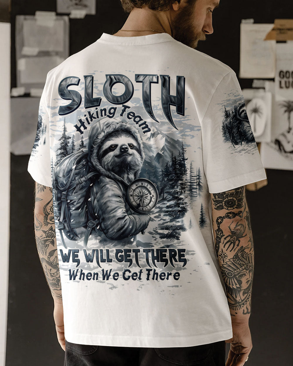 SLOTH HIKING TEAM ALL OVER PRINT  - TLTW1803253