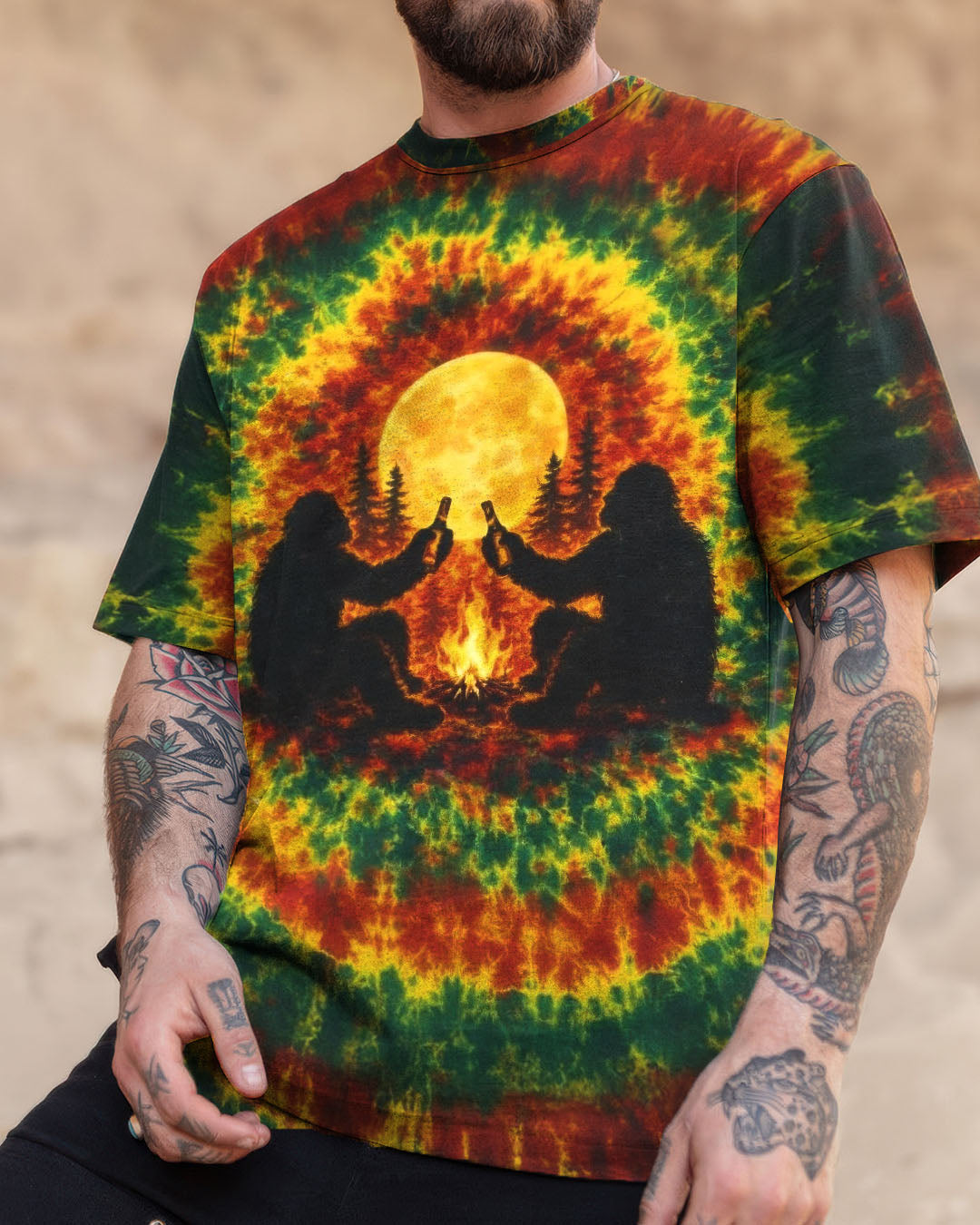 BIGFOOT UNDER MOON SWIRL ALL OVER PRINT - TLTW1812253