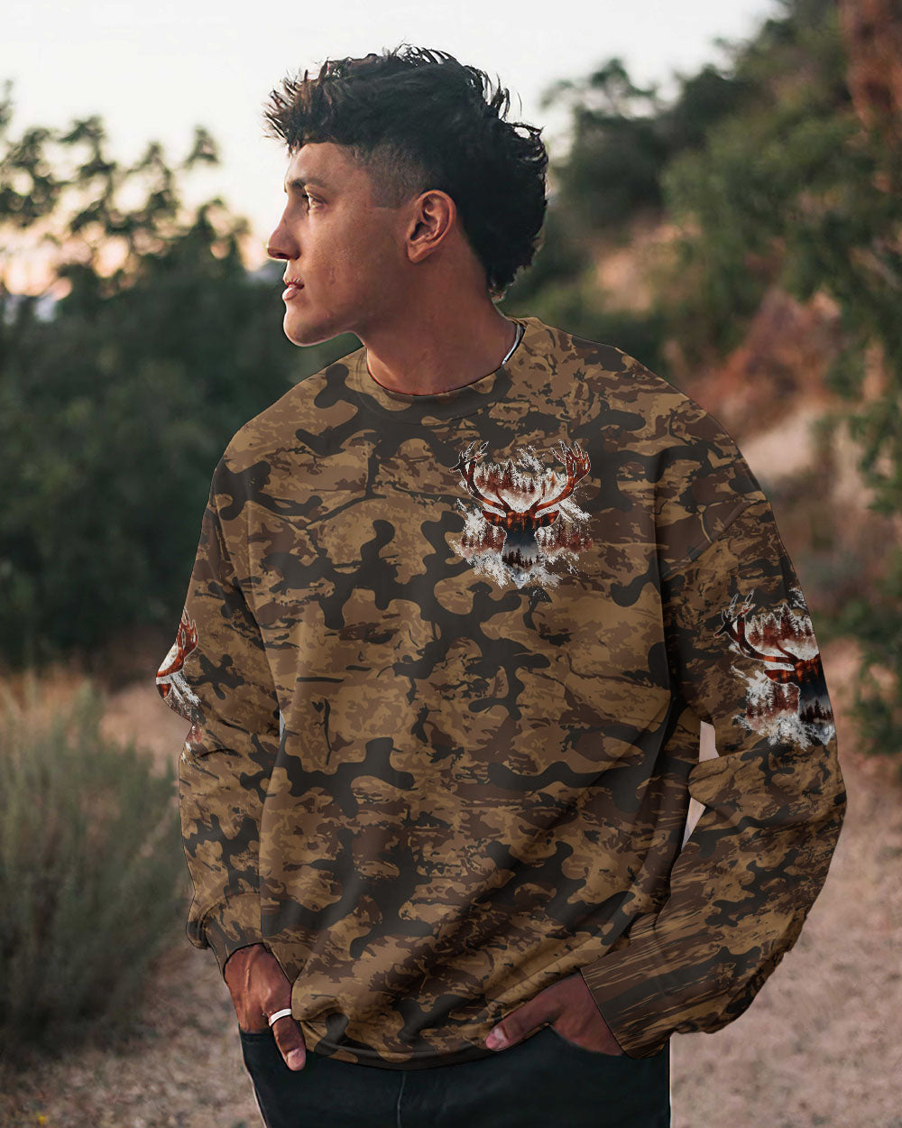 THE CLOSER I GET TO NATURE DEER HUNTING ALL OVER PRINT -  TLTW1911244