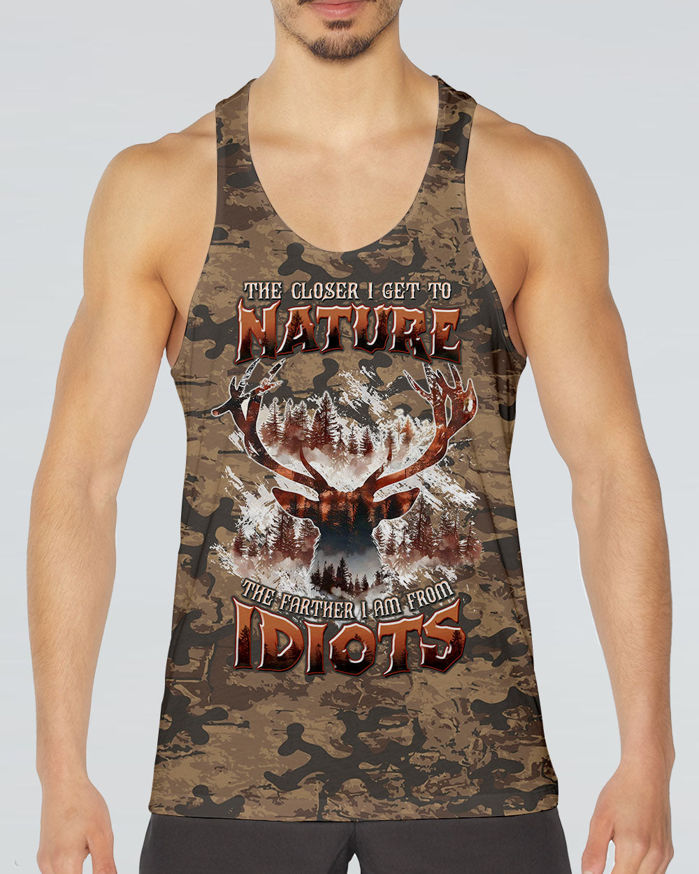 THE CLOSER I GET TO NATURE DEER HUNTING ALL OVER PRINT -  TLTW1911244