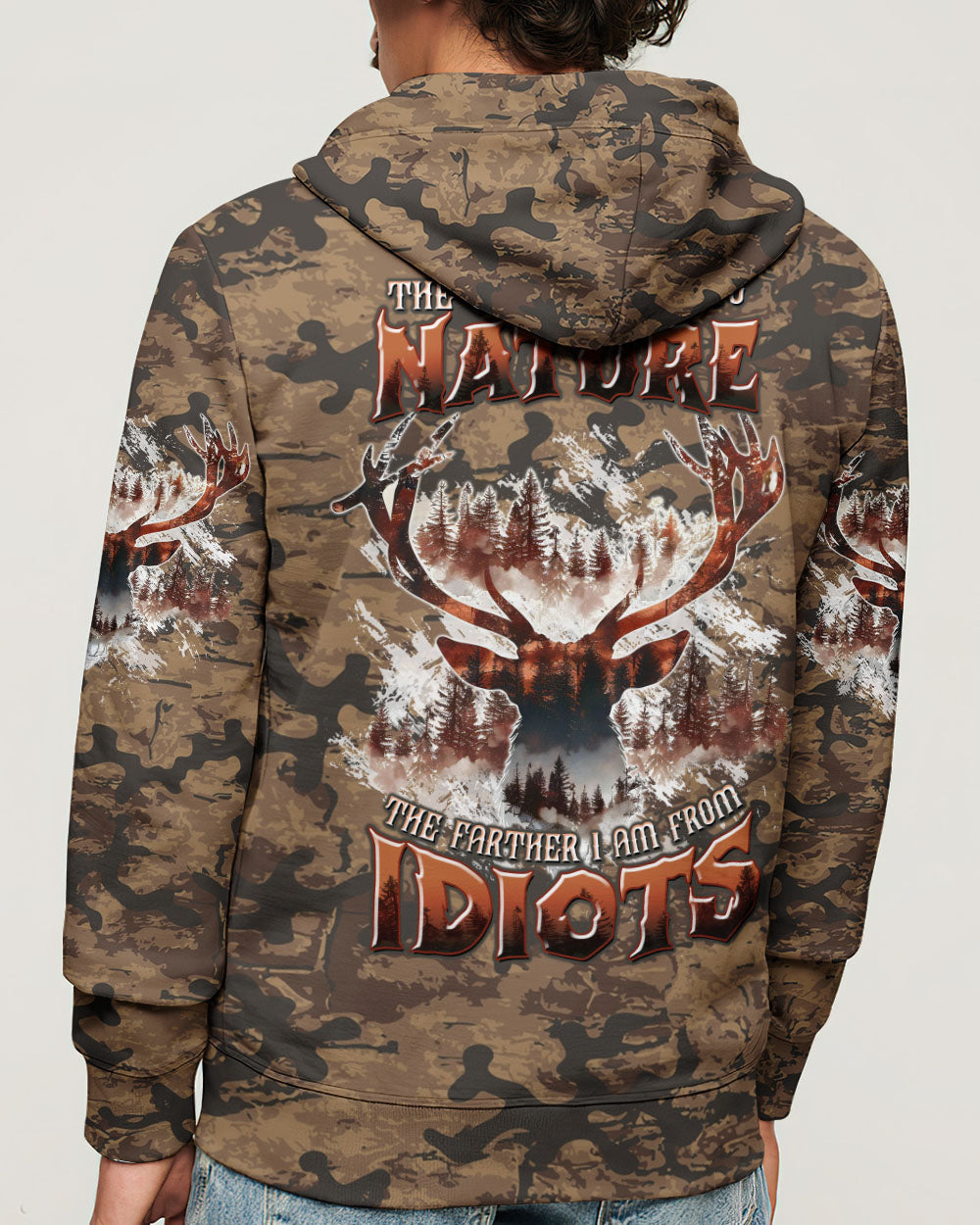 THE CLOSER I GET TO NATURE DEER HUNTING ALL OVER PRINT -  TLTW1911244