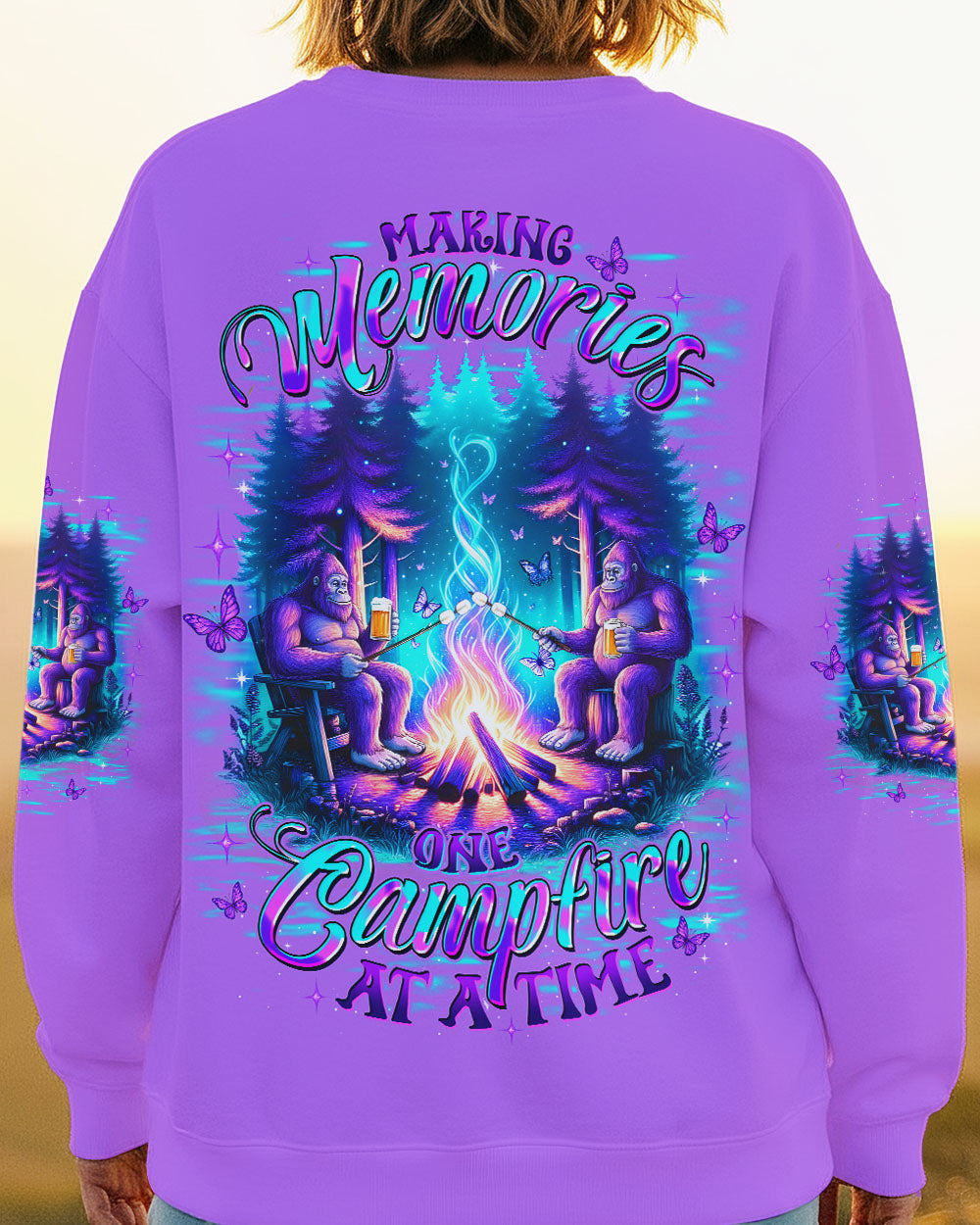 MAKING MEMORIES ONE CAMPFIRE AT A TIME BIGFOOT ALL OVER PRINT - TLTW1911253