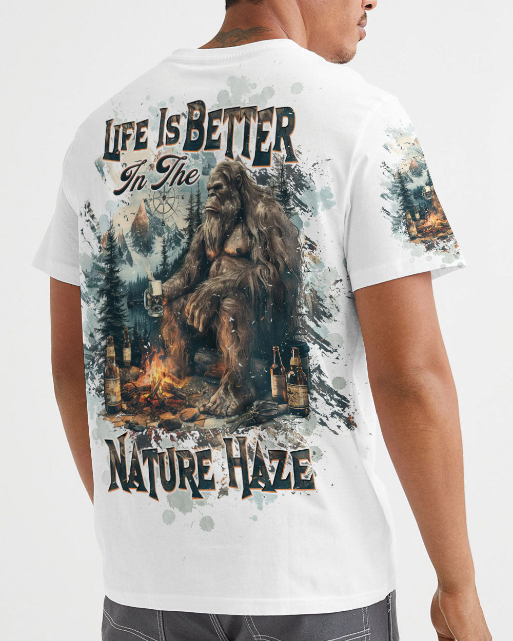 LIFE IS BETTER IN THE NATURE HAZE BIGFOOT ALL OVER PRINT - TLTW2011243
