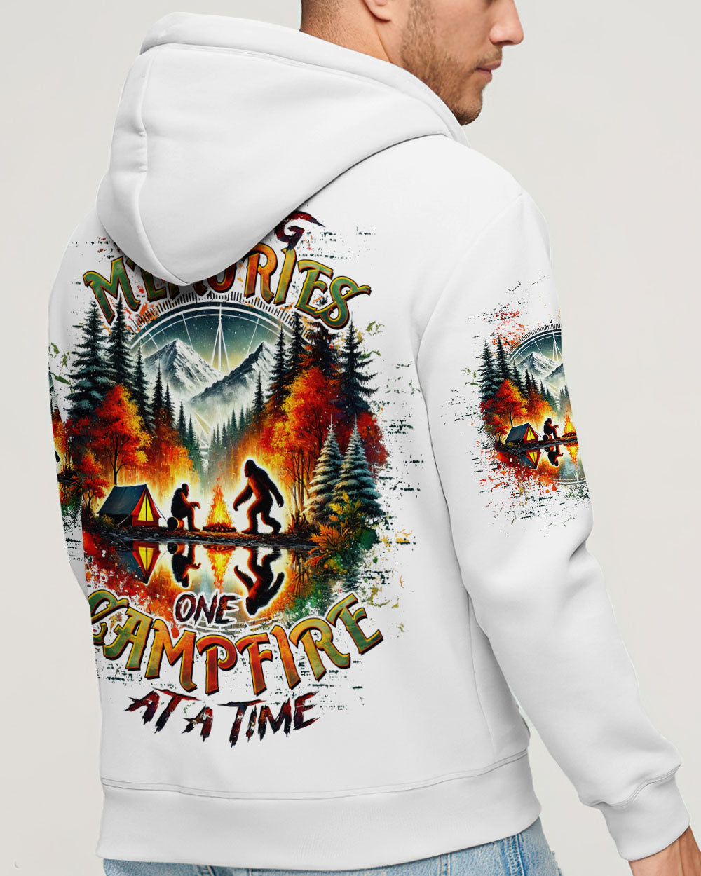 MAKING MEMORIES ONE CAMPFIRE AT A TIME BIGFOOT ALL OVER PRINT  - TLTW2301253