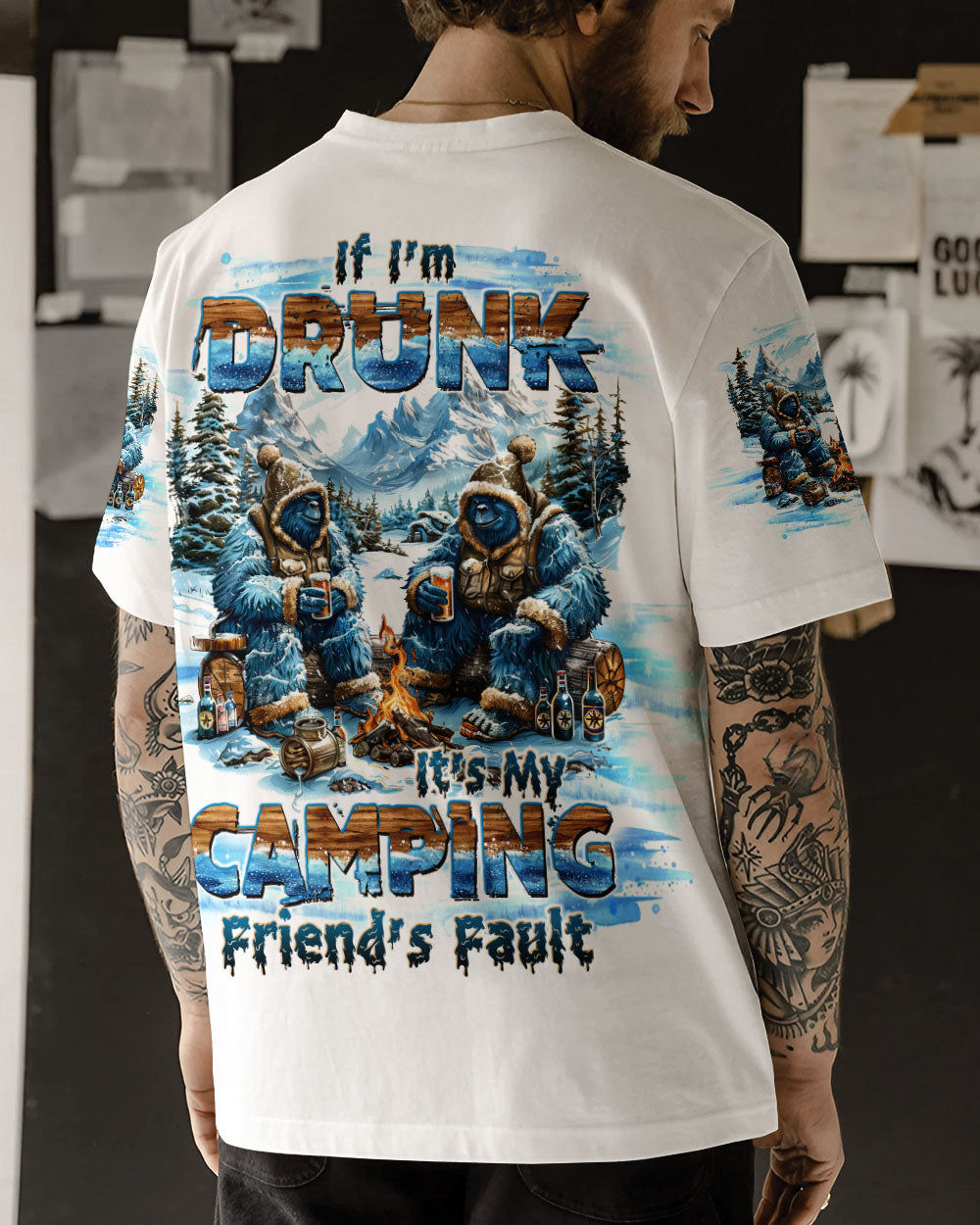 IF I'M DRUNK BIGFOOT ALL OVER PRINT - TLTW2310241