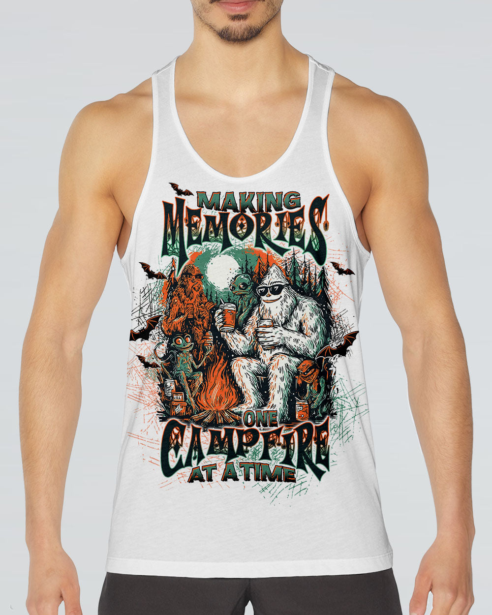 MAKING MEMORIES ONE CAMPFIRE AT A TIME BIGFOOT ALL OVER PRINT - TLTW2407252