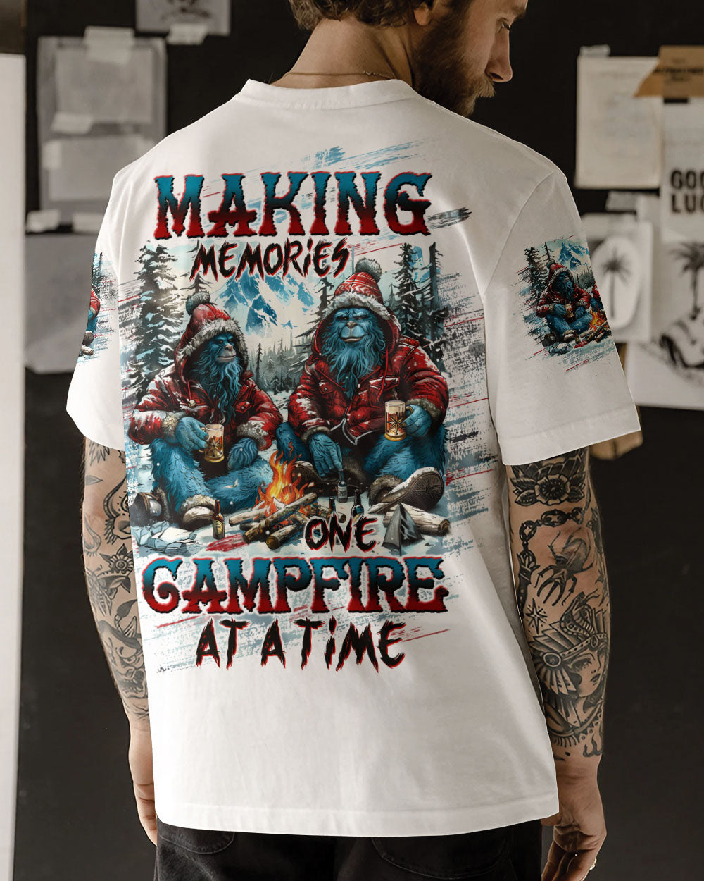 MAKING MEMORIES ONE CAMPFIRE AT A TIME BIGFOOT  ALL OVER PRINT - TLTW2410244