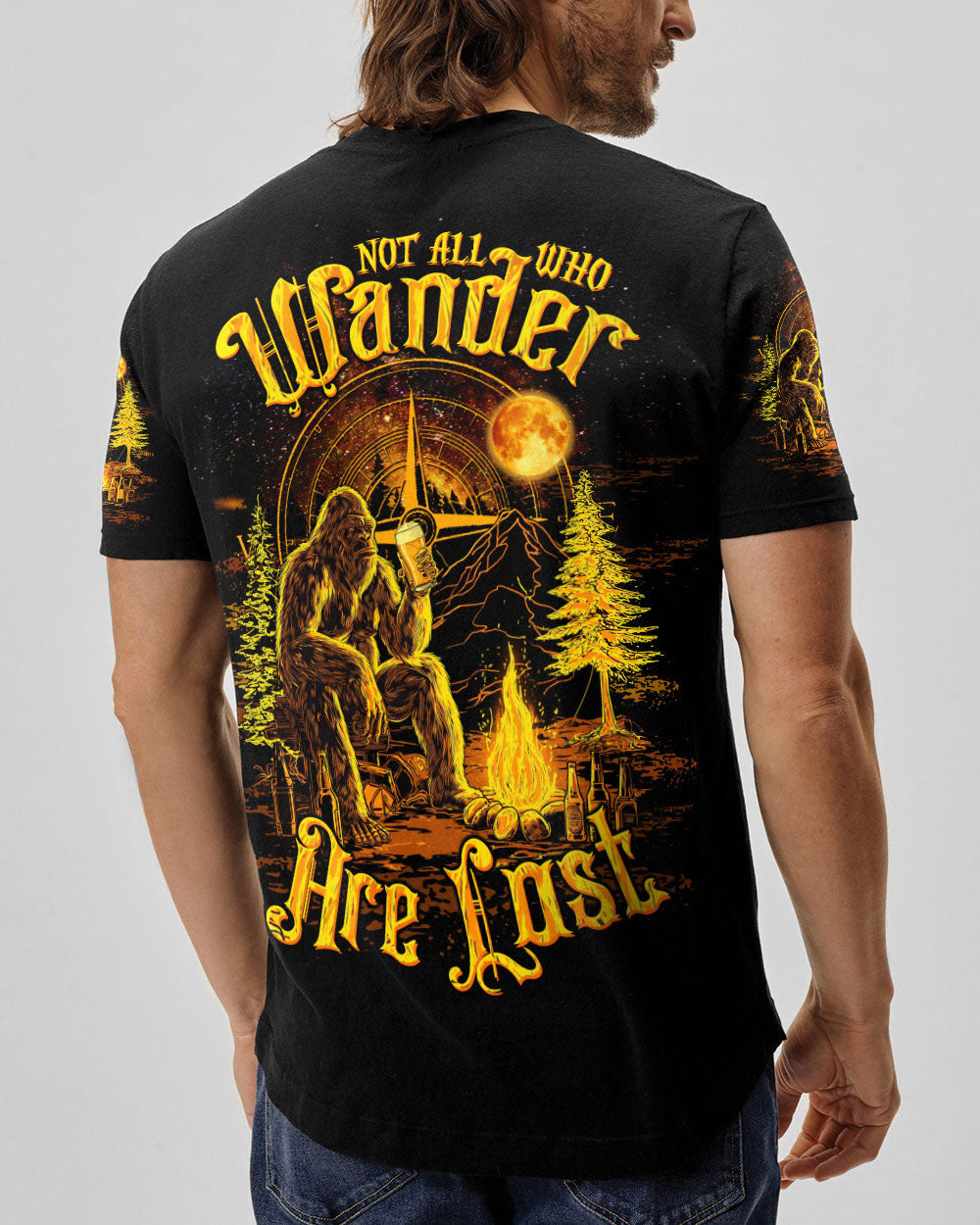 NOT ALL WHO WANDER ARE LOST BIGFOOT ALL OVER PRINT - TLTW2509252