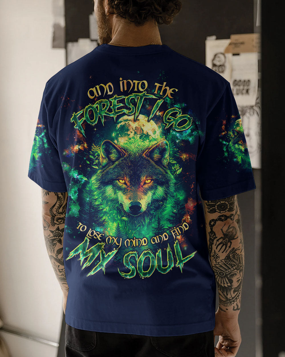 AND INTO THE FOREST I GO WOLF ALL OVER PRINT  - TLTW2703253