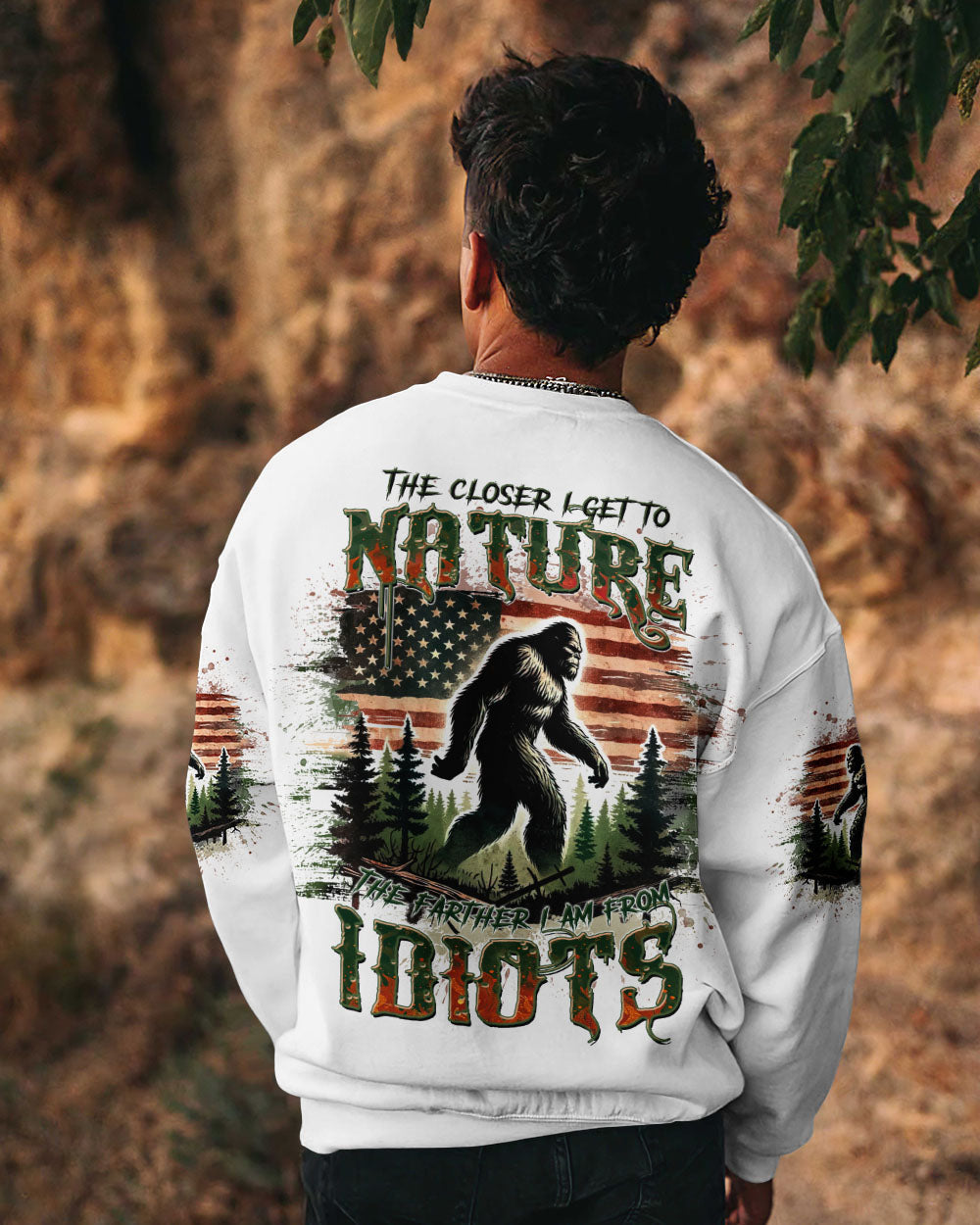 THE CLOSER I GET TO NATURE BIGFOOT ALL OVER PRINT  - TLTW2802253