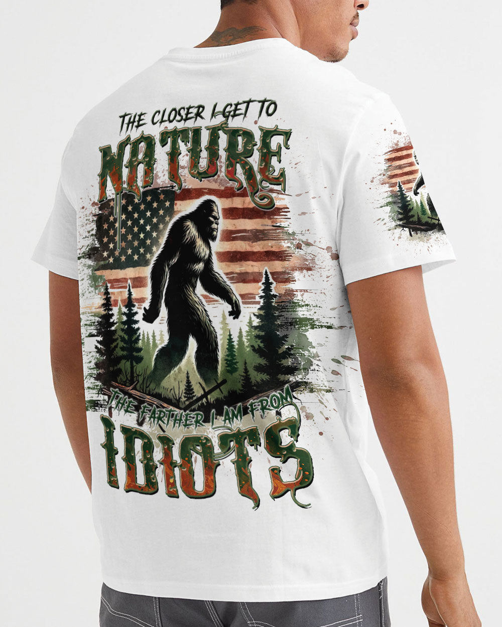 THE CLOSER I GET TO NATURE BIGFOOT ALL OVER PRINT  - TLTW2802253