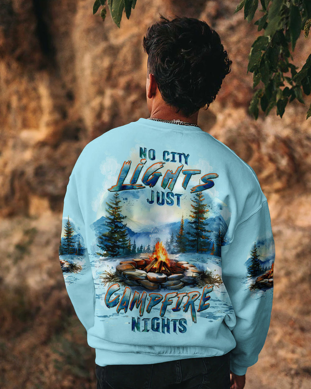 NO CITY LIGHTS JUST CAMPFIRE NIGHTS ALL OVER PRINT - TLTW3009244