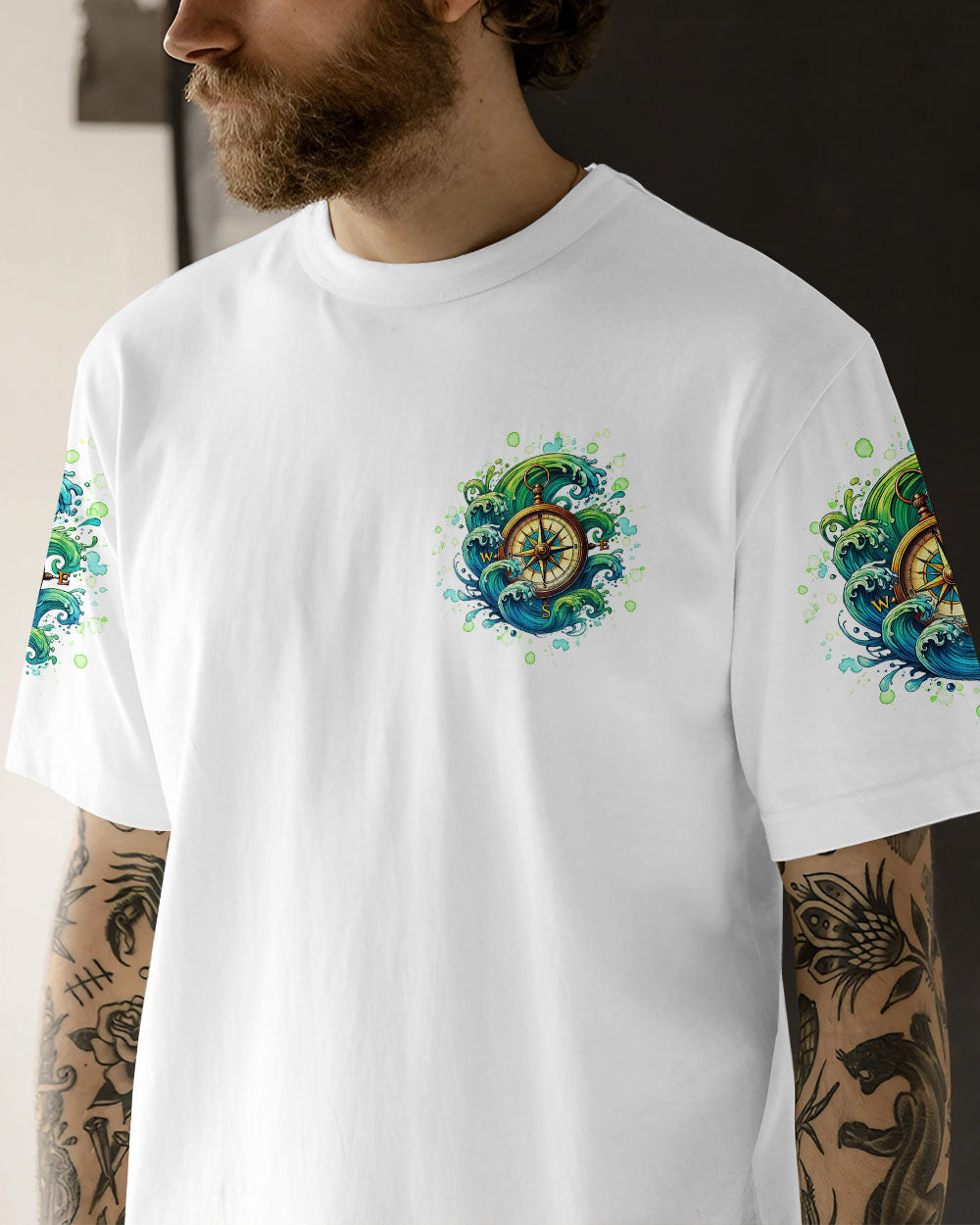 NOT ALL WHO WANDER ARE LOST COMPASS ALL OVER PRINT - TLTW3107243