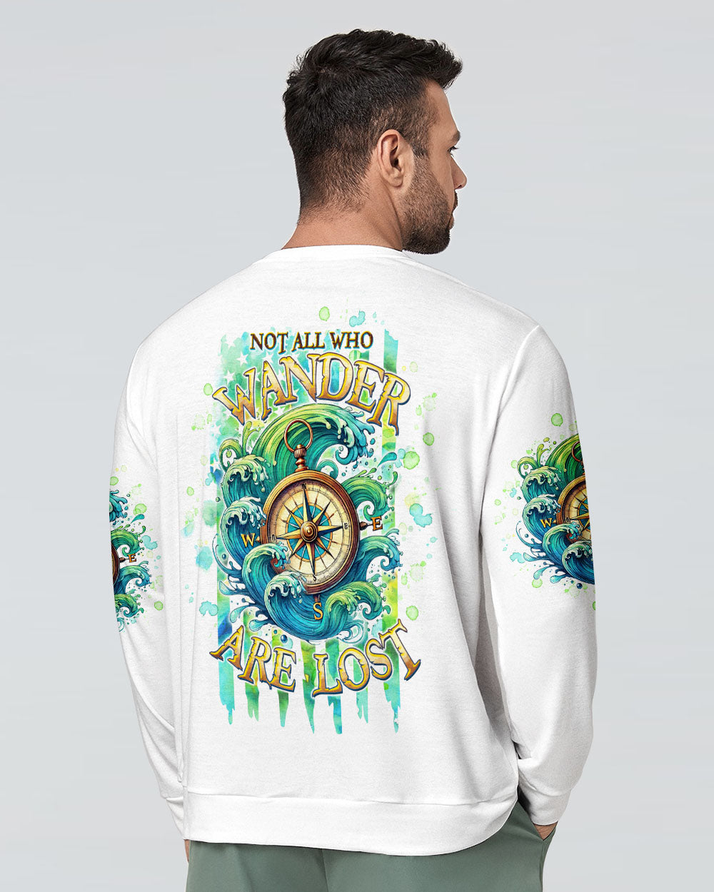 NOT ALL WHO WANDER ARE LOST COMPASS ALL OVER PRINT - TLTW3107243