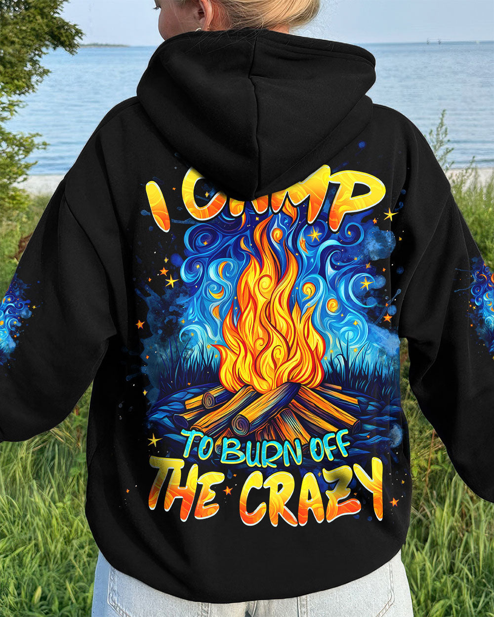 I CAMP TO BURN OFF THE CRAZY CAMPFIRE ALL OVER PRINT - TYPQ1308252