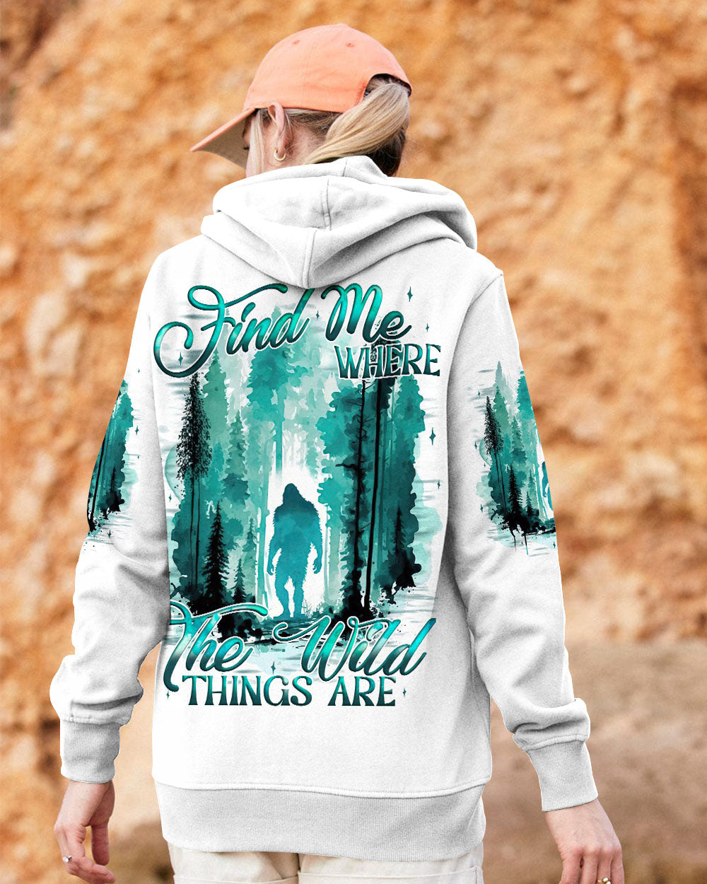 FIND ME WHERE THE WILD THINGS ARE BIGFOOT  ALL OVER PRINT - TYQY0711244