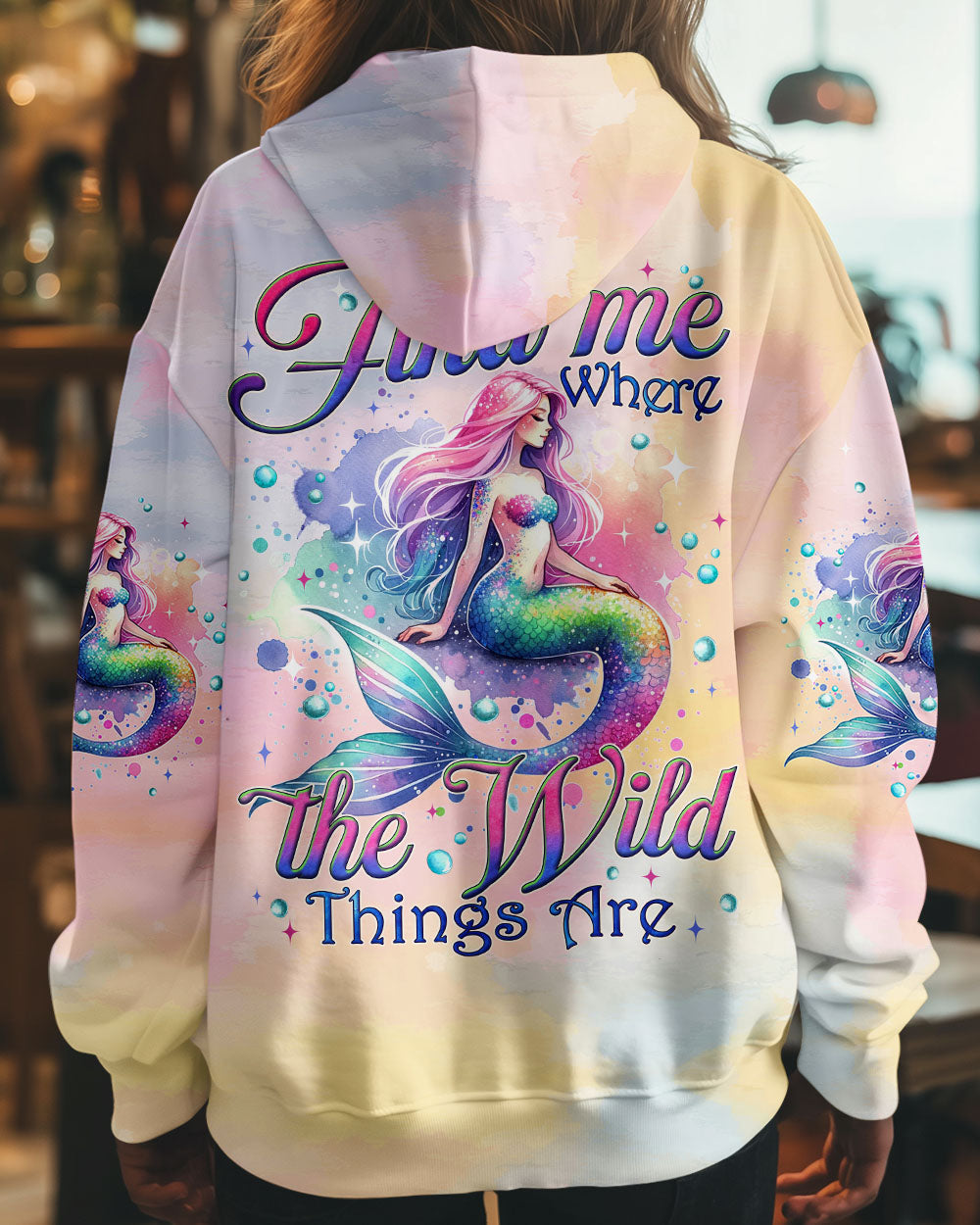 FIND ME WHERE THE WILD THINGS ARE MERMAID ALL OVER PRINT - TYQY0811241