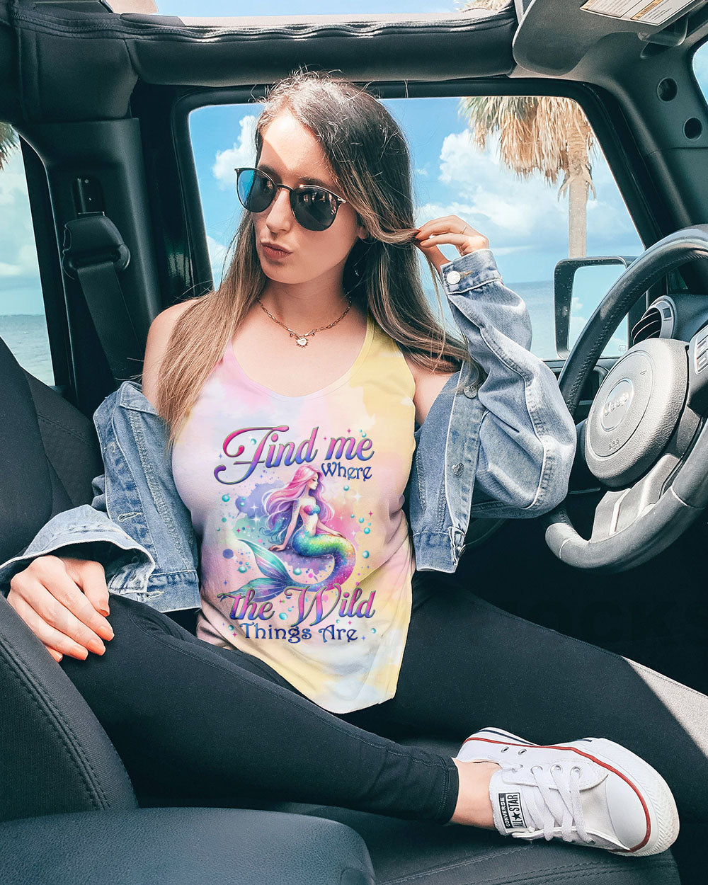 FIND ME WHERE THE WILD THINGS ARE MERMAID ALL OVER PRINT - TYQY0811241
