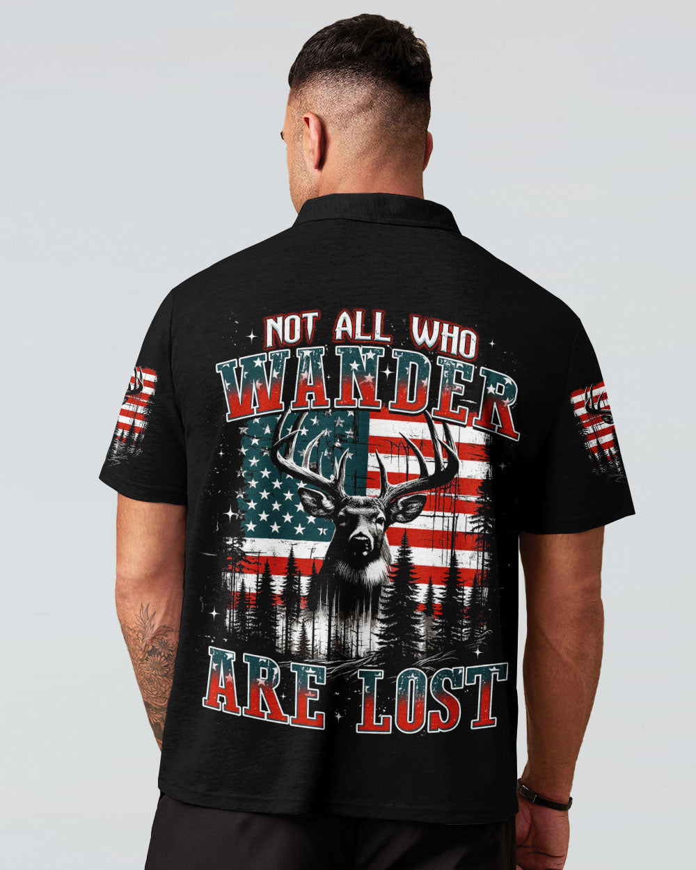 NOT ALL WHO WANDER ARE LOST DEER ALL OVER PRINT - TYQY0911243