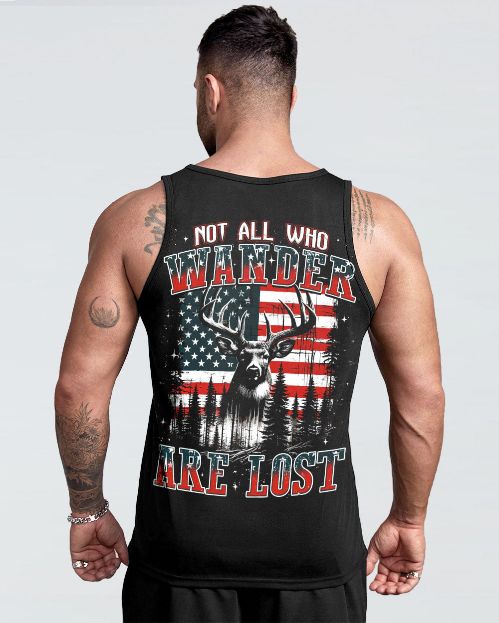 NOT ALL WHO WANDER ARE LOST DEER ALL OVER PRINT - TYQY0911243