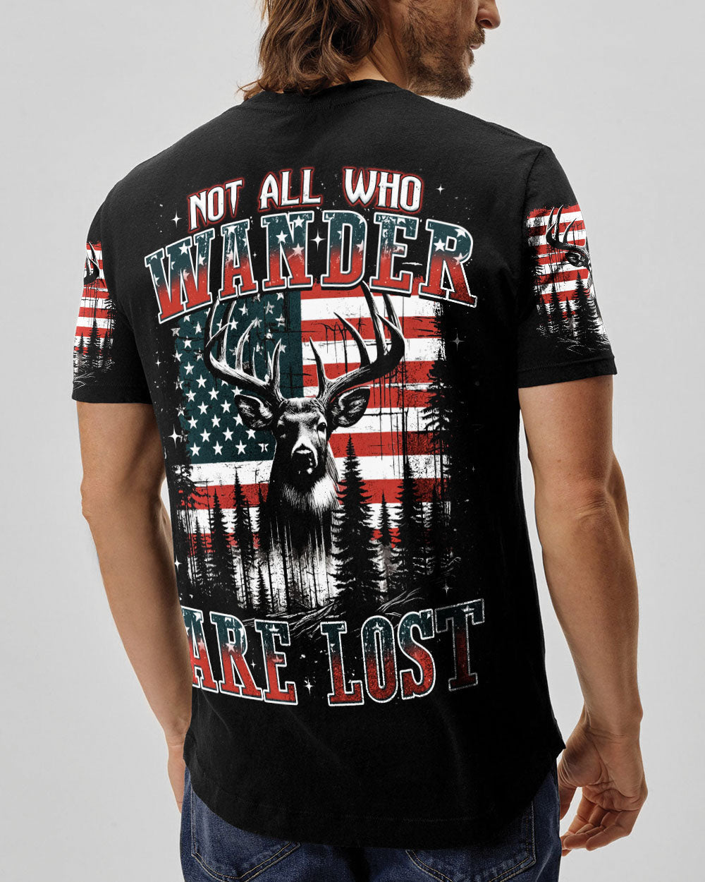 NOT ALL WHO WANDER ARE LOST DEER ALL OVER PRINT - TYQY0911243