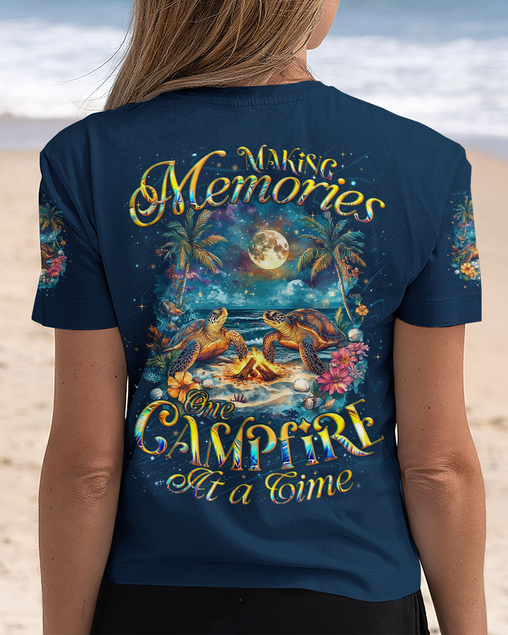 MAKING MEMORIES ONE CAMPFIRE AT A TIME TURTLES ALL OVER PRINT - TYQY0912241