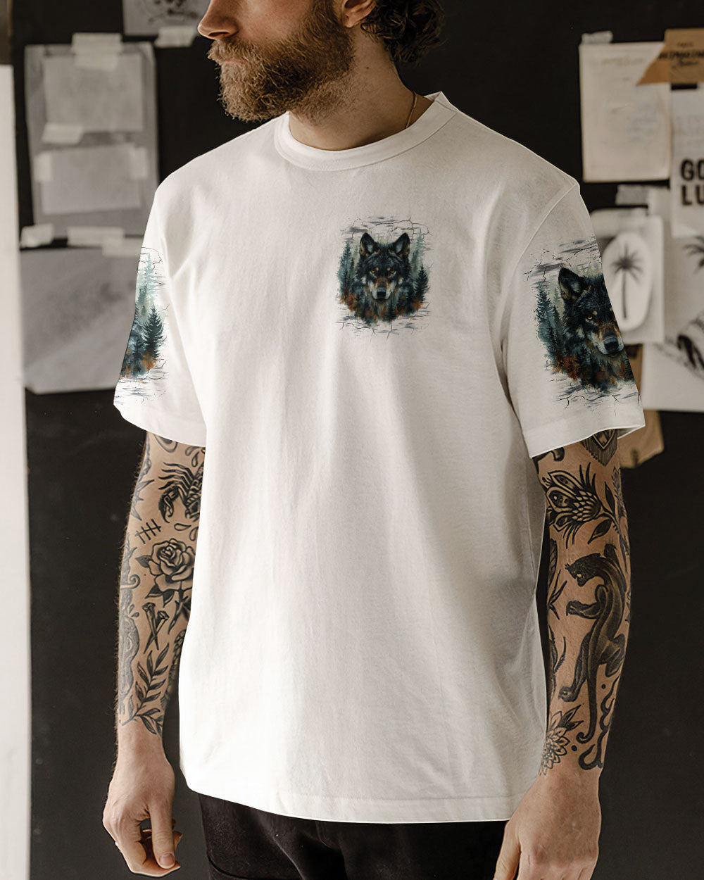THE CLOSER I GET TO NATURE WOLF ALL OVER PRINT - TYQY1109242