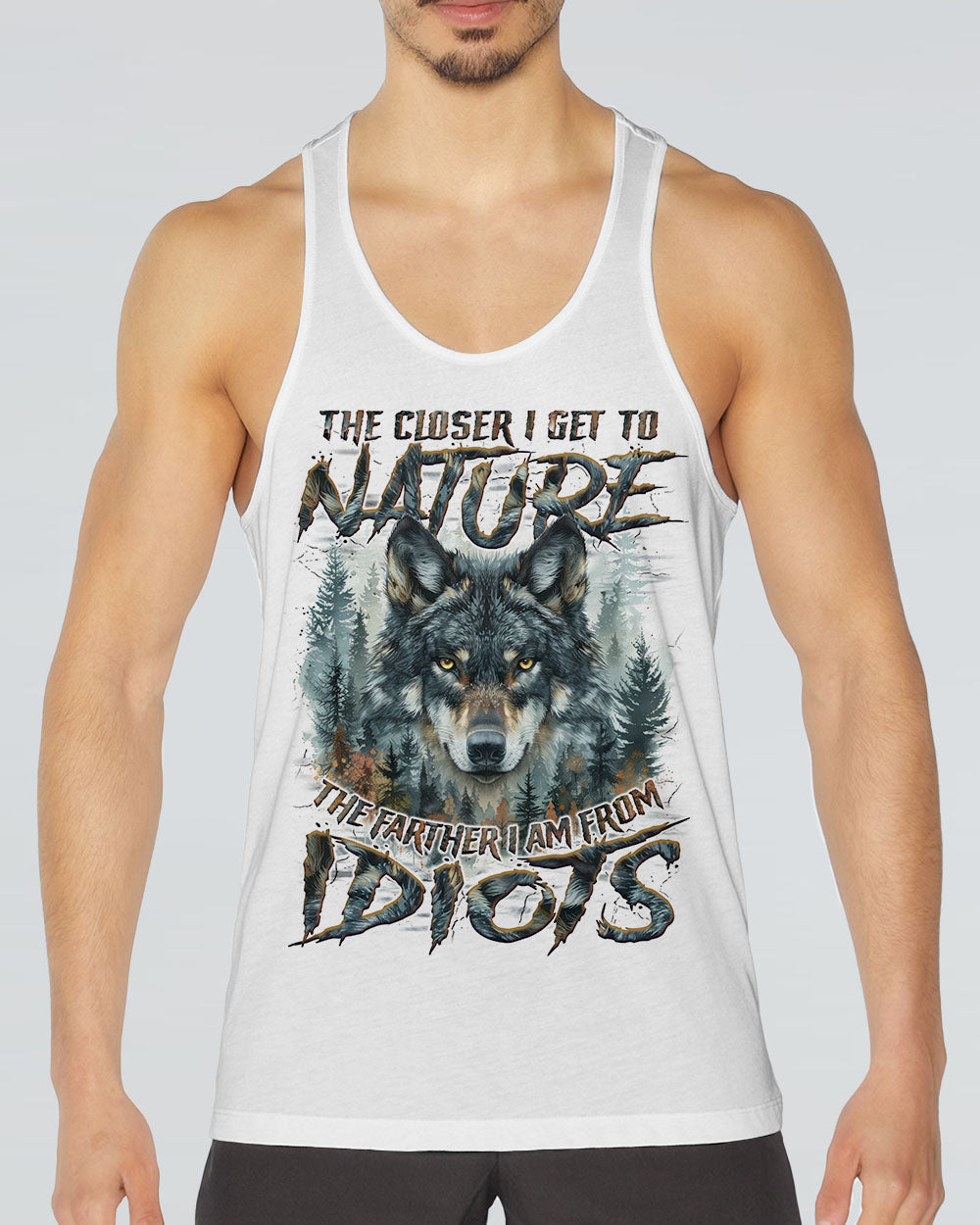 THE CLOSER I GET TO NATURE WOLF ALL OVER PRINT - TYQY1109242