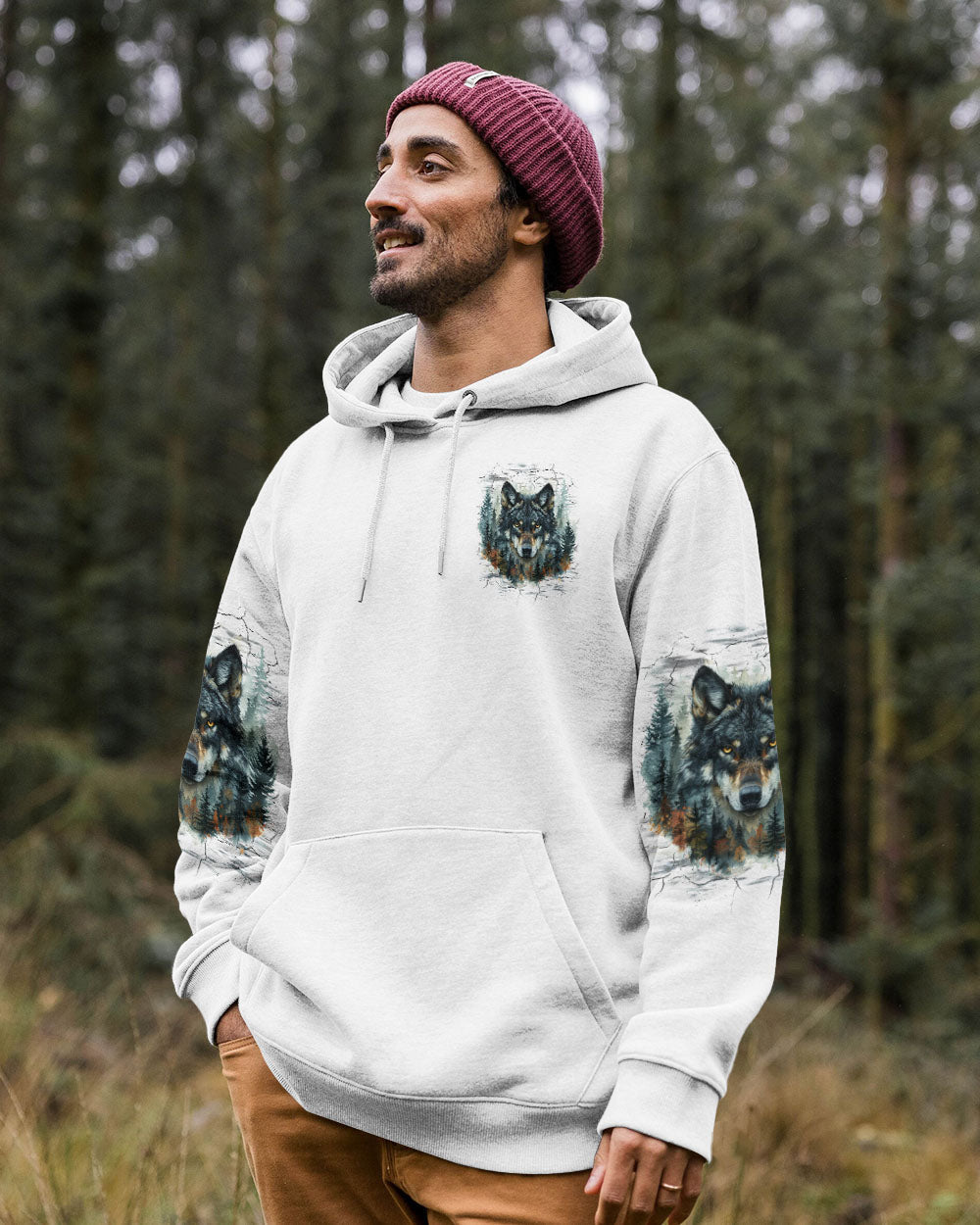 THE CLOSER I GET TO NATURE WOLF ALL OVER PRINT - TYQY1109242