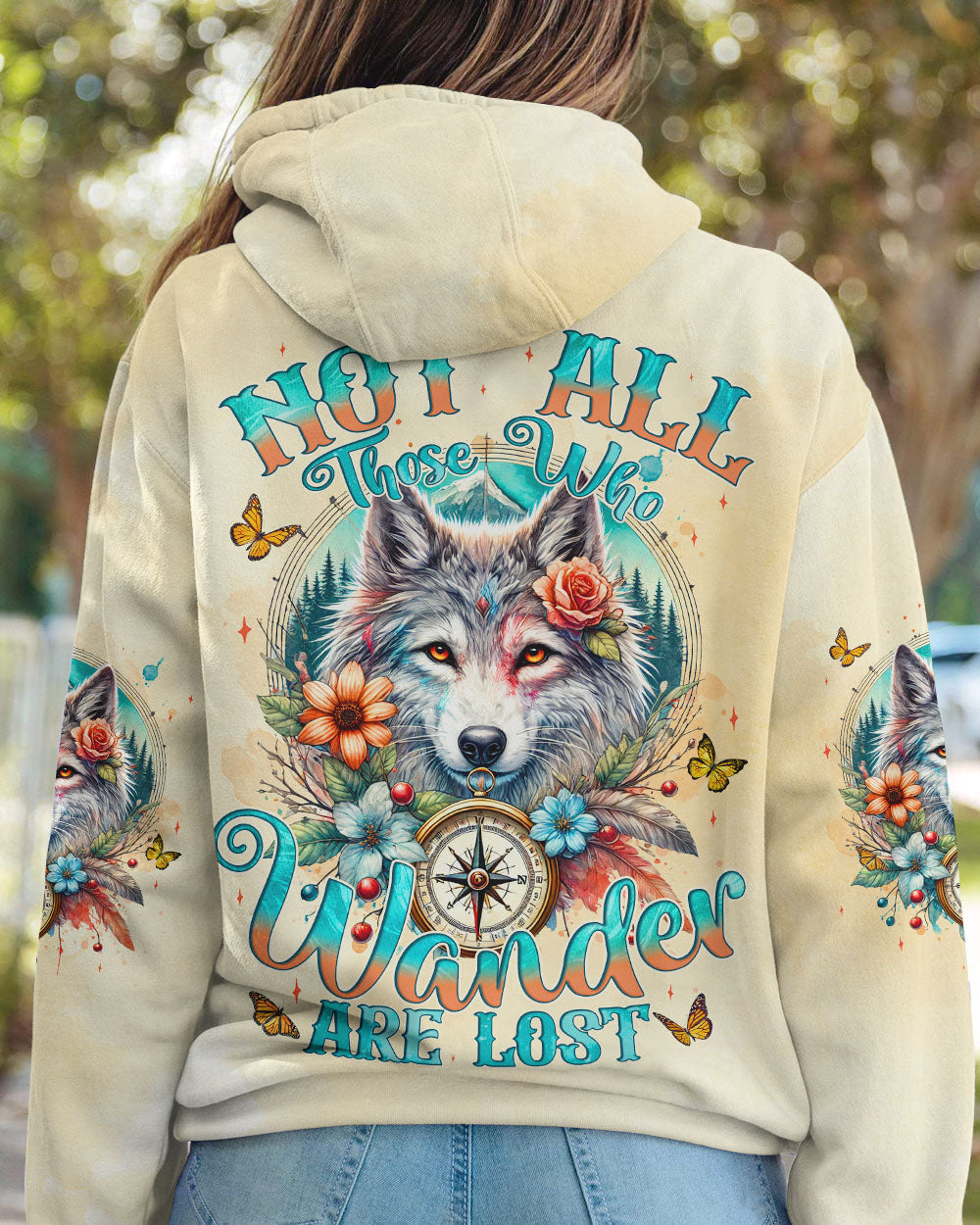 NOT ALL THOSE WHO WANDER ARE LOST WOLF ALL OVER PRINT - TYQY1710244